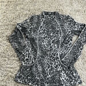 Neiman Marcus Animal Print Jacket with Black and White Accents